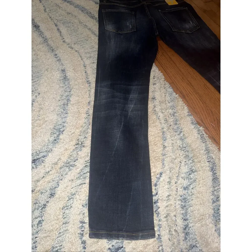 Dsquared2 jeans men blue cool guy jeans medium wash distressed cotton denim